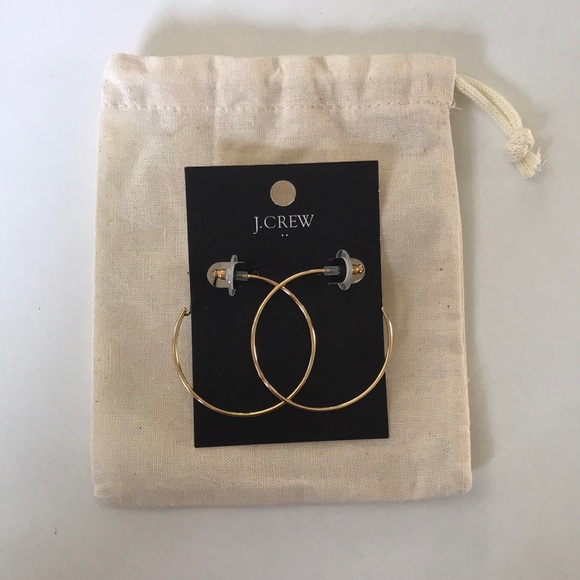 J. Crew Jewelry - J. Crew Gold Hoop Earrings